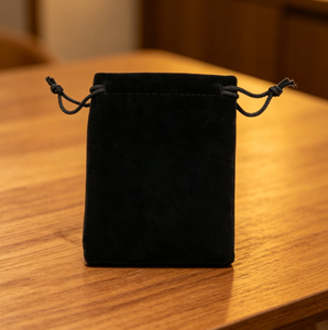Sac à bijoux en velours noir, fourre-tout en flanelle douce avec cordon de serrage pour emballage cadeau de bijoux, vente en gros, directement de l'usine - Product Image 5
