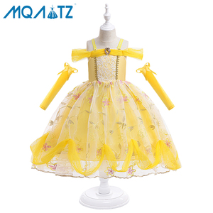 Vestido de princesa amarillo para niñas, disfraces para fiesta de Halloween, disfraces de Cosplay para niñas, vestidos de princesa para carnaval - Product Image 1