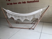 Hamac de camping portable à franges, prix d'usine, support de hamac autoportant, chaise hamac