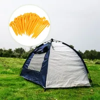 50 Piquets de Tente Anti-Vent, Outils de Camping, Clous de Fixation Extérieurs, Accessoires de Tente en Plastique, Équipement de Camping et Randonnée