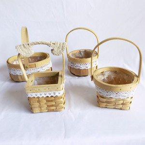 Wholesale Hand-woven <b>Flower</b> <b>Basket</b> Household Goods Fresh Natural Garden Rattan Storage Decoration - Product Image 1