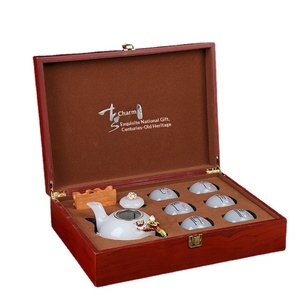 Service à thé Kung Fu en émail de jade blanc, 1 théière, 6 tasses, en porcelaine céramique, coffret cadeau pour entreprise, cadeau de mariage, cadeau de pendaison de crémaillère - Product Image 5