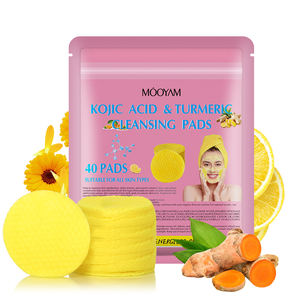 Private Label Custom Skin Eliminates Oil Exfoliation Face Kojic Acid Turmeric Cleansing <strong>Pads</strong>,facial Cleansing <strong>Pad</strong> - Product Image 1