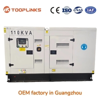 Offre Spéciale Groupe Électrogène Original 100kva 110kva 150kva 200kva 300kva 400kva 500kva Type Fermé 50/60HZ avec Stamford Guangzhou