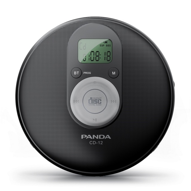 Portable Panda CD-12 Personal CD Player Discman Remote Control Display USB Speaker 5W Output CD/MP3 BT Transmitter Home Use