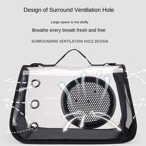 Transparent Plastic Cat Backpack Zipper Breathable Space Capsule Design Polyester for Small Dogs Household Use Carrying - Product Image 6