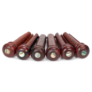 Cocobolo chiodi per chitarre acustiche ed elettriche 3.0mm Abalone puntini su ponte in metallo per strumenti bassi 6 pz - Product Image 4