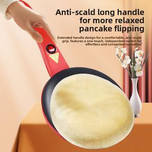 <span class=keywords><strong>Crêpière</strong></span> et appareil à pancakes électrique portable de 8 pouces pour la maison avec plaques, fouet à œufs et spatule <span class=keywords><strong>en</strong></span> silicone - Product Image 5