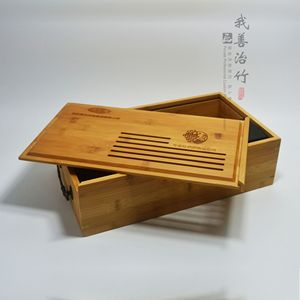 Bamboo Wine Gift Box Rectangle ZC 01 Eco Friendly Storage For Tea Packaging - Product Image 2
