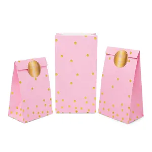 Farbige Lebensmittel qualität Verpackung Pink und Gold Konfetti Geschenkt üten für Süßigkeiten