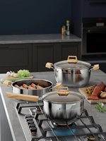 Marmite à soupe et à lait Yolecen en acier composite moderne, 16 cm, compatible avec les plaques à induction, 50 L, double, pour la maison, bébé