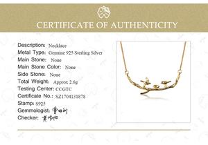 Collar con Colgante de Plata de Ley 925 Vintage, Pájaro <span class=keywords><strong>en</strong></span> Ramas, Hecho a Mano, Diseño Único para Mujer, Joyería Fina - Product Image 6