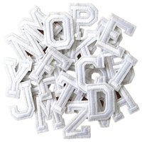 26 Patchs Alphabet A-Z Style Art Déco à Thermocoller et Adhésifs pour Décoration et Réparation de Vestes, Chemises, Chapeaux et Sacs