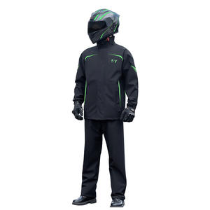 Impermeabile <span class=keywords><strong>da</strong></span> <span class=keywords><strong>Moto</strong></span> Integrale alla Moda per Uomo, Traspirante e Riflettente, con Pantaloni, Abbigliamento Antipioggia per Motociclisti - Product Image 2