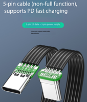 Câble de charge rapide de type C personnalisé, câble plat en silicone souple TPE, cordon d'alimentation à angle droit pour téléphone, écouteurs, charge et synchronisation des données