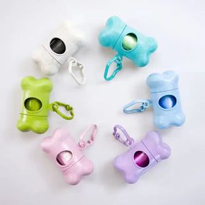 Nuevo Dispensador de Bolsas para Excrementos de Perro en Forma de Hueso, Hecho de Paja de Trigo Natural, con 1 Rollo de Bolsas Biodegradables y Soporte Personalizado para Bolsas de Excrementos de Perro - Product Image 4