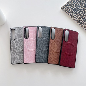 Funda Magnética de Cuero con Diseño de Leopardo para Sony <span class=keywords><strong>Xperia</strong></span> 10 <span class=keywords><strong>1</strong></span> VI <span class=keywords><strong>1</strong></span> 5 10 V IV <span class=keywords><strong>III</strong></span> / Pro-I, Funda Rígida para PC de Negocios con Carga Inalámbrica - Product Image 2