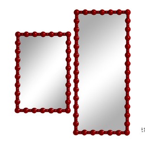 Miroir pleine longueur sur pied avec cadre perlé à bulles et bordure 3D <span class=keywords><strong>de</strong></span> boules rouges pour chambre à coucher et décoration intérieure, vente en gros - Product Image 6