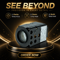 Module de caméra réseau avec zoom 20x, 2 mégapixels, ultra faible luminosité, gyroscope anti-tremblement, Full HD, avec RJ45