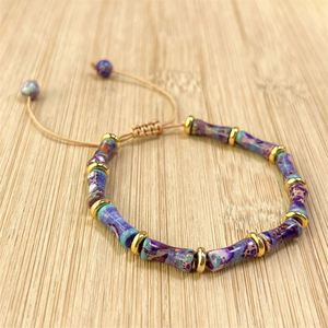 Bracelet en pierre naturelle avec perles de verre colorées, bien-être holistique, conditions de paiement flexibles, support audit usine - Product Image 5