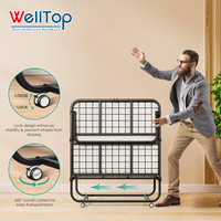 Accessoires de meubles personnalisés, quincaillerie métallique, lit pliant portable, lit pliable avec matelas pour invités, bureau
