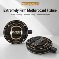 KEGUAN KG-TG002 Support de réparation professionnel pour carte mère, pince à 4 points, support de PCB en verre trempé résistant à la chaleur, outils