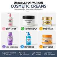 Machine de remplissage automatique de crème, lotion et huile corporelle pour bouteilles et pots en plastique et en verre