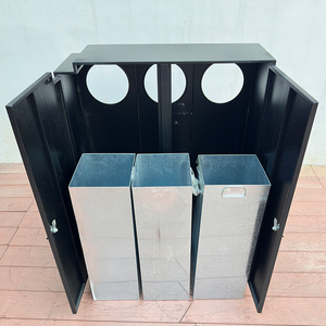 Hiện Đại Tái Chế Thùng Rác <span class=keywords><strong>3</strong></span>-Trong-<span class=keywords><strong>1</strong></span> Ngoài Trời Chất Thải Bin Nặng-Nhiệm Vụ Thép Mạ Kẽm Xây Dựng Thùng Rác Có Thể Lãng Phí Cho Sử Dụng Lâu Dài - Product Image 3
