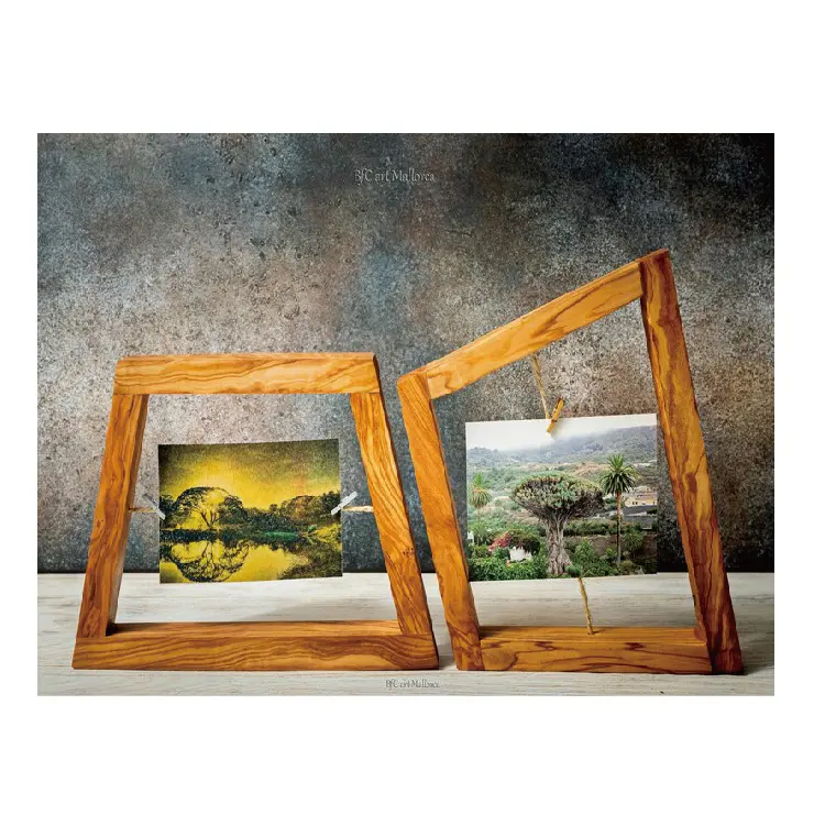Natürliche Foto rahmen des ursprünglichen Designs Oliven holz Foto rahmen, rustikale Holz Foto rahmen für Desktop,