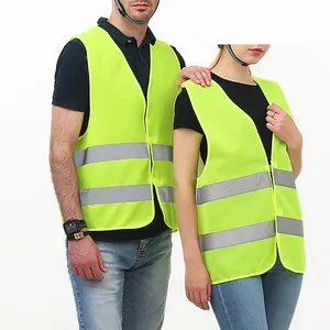 网眼标志结构反光安全工作服hi vis工作衫定制带标志的黄色背心