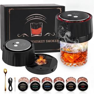 Kit Ahumador Eléctrico para Whisky AOZUO con 6 Virutas de Madera Reutilizables, Herramienta de Bar para Ahumar Bebidas al Estilo Old Fashioned - Product Image 1