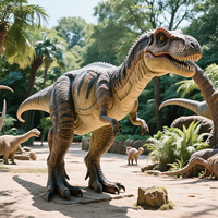 Modèle de dinosaure en métal personnalisé à moteur pour centres commerciaux, parcs d'aventure, aéroports, sites touristiques, exposition de dinosaures