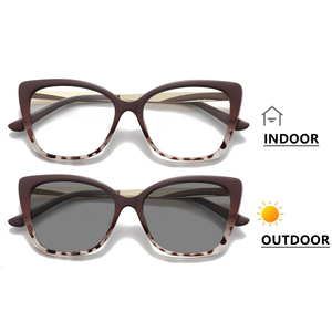 Lunettes photochromiques anti-lumière bleue 2026 pour femme, monture PC métallique, <span class=keywords><strong>grande</strong></span> <span class=keywords><strong>taille</strong></span>, œil de chat, multicolores, Kacamata Photocromic pour femme - Product Image 1
