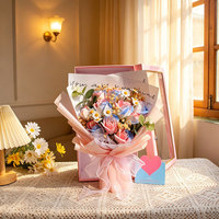 Regalo Sorpresa de San Valentín AIDA, 11 Ramos de Rosas de Jabón, Caja de Regalo con Ventana, Certificación MSDS, Regalo Romántico - Fibra Artificial
