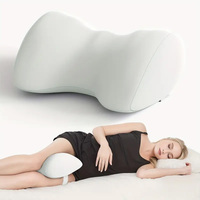 Coussin de jambe en mousse à mémoire de forme avec forme concave en mousse à mémoire de forme pour dormir sur le côté et soulager la pression sur les hanches, les genoux et les articulations