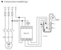 RELETEK Contrôleur de niveau de liquide miniature de haute qualité RD-LC1 de relais AC220V AC380V 50/60HZ Mode électrodes de protection scellées