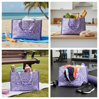 Tas Tote Promosi Tahan Air Ramah Lingkungan dari Bahan PP Woven, Dapat Digunakan Kembali, Biodegradable, dengan Logo Custom, Pegangan Ganda, Ukuran Sesuai Pesanan, Terbuat dari Bahan Daur Ulang