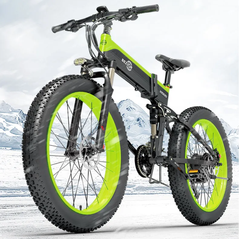 US EU Bezior x1500 faltbares elektrisches Mountainbike 26 Zoll 40 km/h 1500W 48V 13Ah fetter Reifen Offroad Schnees trand elektrisches Dirtbike