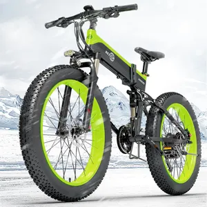 Bezior-Bicicleta de Montaña eléctrica plegable x1500, 26 pulgadas, 40 km/h, 1500W, 48V, 13Ah, neumático ancho, todoterreno, nieve, playa, EE. UU., EU