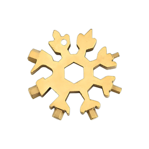 Clé multifonction 18-en-1 en forme de <span class=keywords><strong>flocon</strong></span> de neige, personnalisable, avec support OEM, facile à transporter, clé Allen, tournevis cruciforme et clé plate - Product Image 1