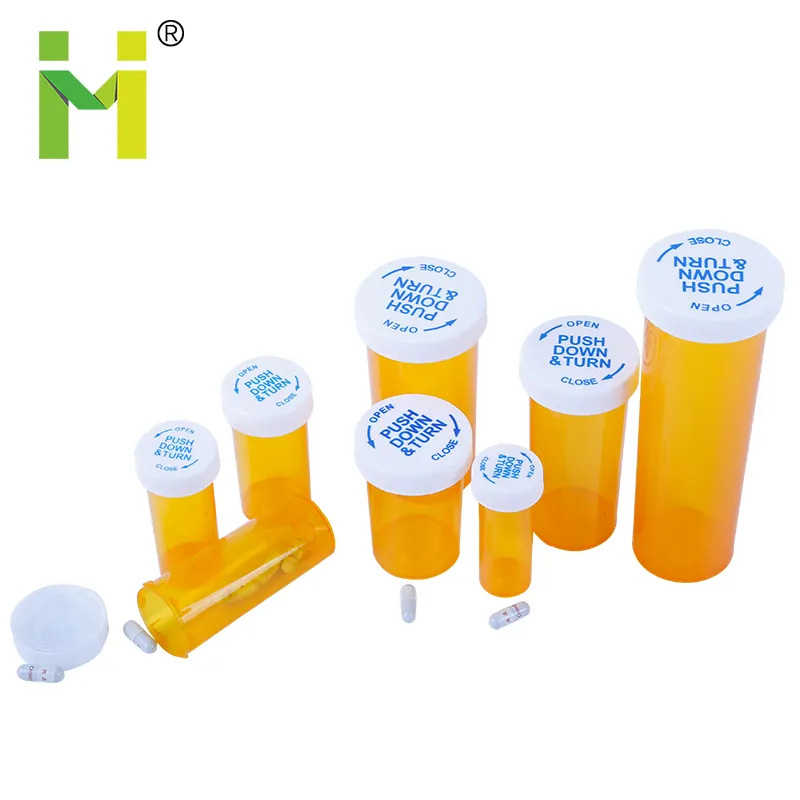 Plastic screw cap small empty plastic pill other medicine container bottles tablet bottle