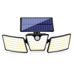 Extérieur étanche IP65 3 tête détecteur de mouvement 265 led haute lumen cour solaire <span class=keywords><strong>applique</strong></span> murale pour garage jardin paysage patio - Product Image 1