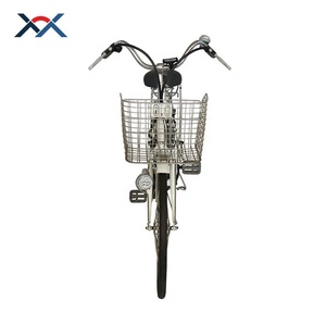 Vélo Électrique Urbain Économique pour <span class=keywords><strong>Femme</strong></span>, Batterie Lithium 36V 10Ah, Moteur Arrière 250W, Cadre en Alliage d'Aluminium 26 Pouces, <span class=keywords><strong>Panier</strong></span> Avant Électronique - Product Image 4