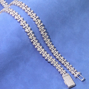 Pulsera Nuoya <span class=keywords><strong>de</strong></span> 8 MM con Diseño <span class=keywords><strong>de</strong></span> Cruz Brillante Bañada en Plata, Cadena <span class=keywords><strong>de</strong></span> Eslabones <span class=keywords><strong>de</strong></span> Moda <span class=keywords><strong>para</strong></span> <span class=keywords><strong>Hombre</strong></span> <span class=keywords><strong>y</strong></span> Mujer, Joyería Fina - Product Image 5
