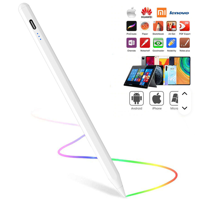 Active Stylus Tablet Pen 019D Compatible for IOS&Android Touch Screens Rechargeable Stylus for Ipad/Ipad Pro/Air/Mini
