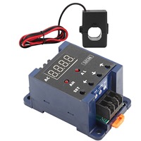 SZC06 AC Digital Ammeter 0.3-50A rentang pengukuran Alarm batas bawah atas Delay Relay AC110-220V pengukur arus baru