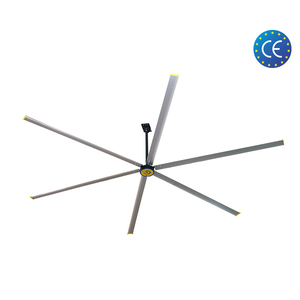 Ventilateur de plafond INDUSTRIEL silencieux à 36 décibels avec moteur PMSM pour musées et bibliothèques à hauts plafonds - Product Image 1