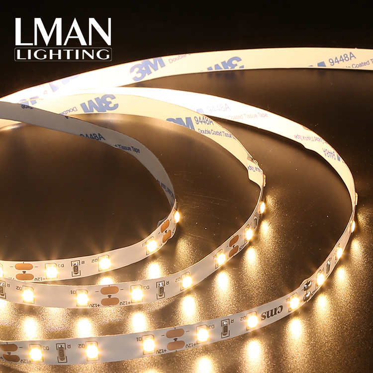 Indoor Decoration 3ounce Pcb Bare Board 8mm Width Warm White Light Dc 12v 24v 4.8w Smd 2835 Led Strip Light