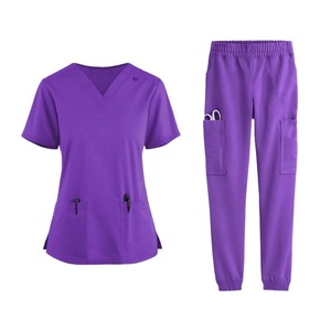 ชุดเครื่องแบบพยาบาลสครับแขนสั้นสำหรับผู้หญิงชุดเครื่องแบบทางการแพทย์แบบลำลองระบายอากาศได้สำหรับโรงพยาบาลแบบ2024 - Product Image 4