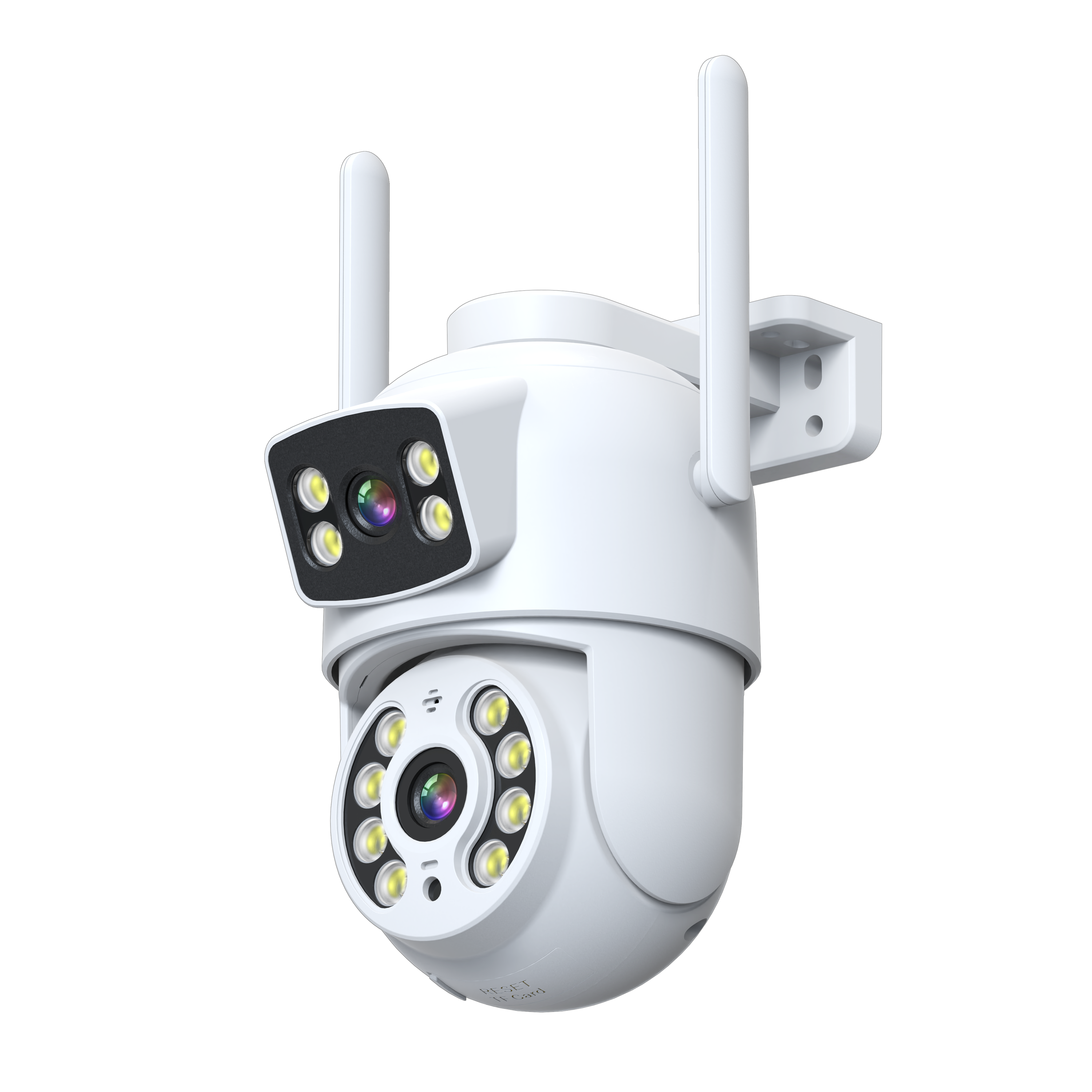 Outdoor Dual Lens Security Camera PTZ Cloud Storage Two Way Audio WiFi Camera Waterproof CCTV Camera